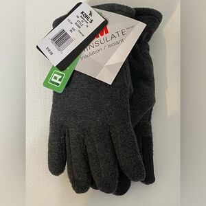 Kohl's Black Insulated Kids  Gloves size M/ L NWT